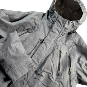 Oakley Mens Loose Fit Snowboard Jacket Gray Hooded Shell 411173R Sz L Skiing